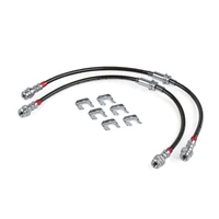 Braided Stainless Steel Brake Lines Set of 2 - Front Fits Volkswagen Golf R 12-13, R32 08.