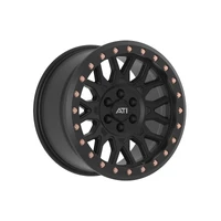 AT-01 17X8.5 Hybrid Beadlock Wheel - Black 6X114.3 Offset 0 Black Imitation Beadlock Ring