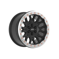 AT-01 17X8.5 Hybrid Beadlock Wheel - Black 6X114.3 Offset +20 Machined True Beadlock Ring
