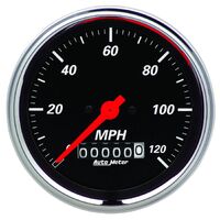 3-3/8" Speedometer 0-120 MPH Electric Designer Black