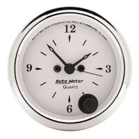2-1/16" Clock 12 Hour Old-Tyme White