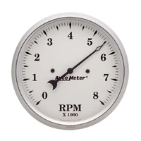 5" In-Dash Tachometer 0-8,000 RPM Old-Tyme White