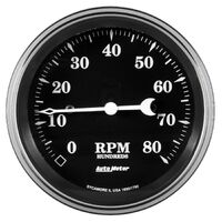 3-3/8" Tachometer 8K RPM In-Dash Old Tyme Black