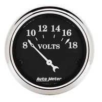 2-1/16" Voltmeter 8-18V Air-Core Old Tyme Black