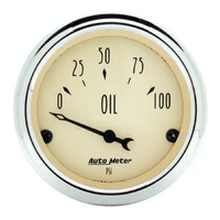 2-1/16" Oil Pressure 0-100 PSI Air-Core Air-Core Antique Beige