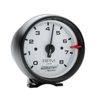 3-3/4" Pedestal Tachometer 0-8,000 RPM White/Black Auto Gage