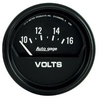 2-5/8" Voltmeter 10-16V Air-Core Short Sweep Auto Gage