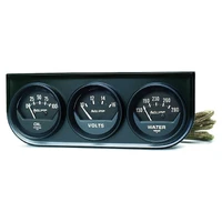 Gauge Console OILP/WTMP/Volt 2-1/16" 100 PSI/280 °F/16V Black Dial Black BZL AG