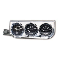 Gauge Console OILP/WTMP/Volt 2-1/16" 100 PSI/280 °F/16V Black Dial Chrome BZL AG