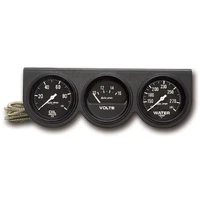 Gauge Console OILP/WTMP/Volt 2-5/8" 100 PSI/280 °F/16V Black Dial Black BZL AG