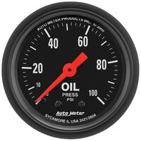 2-1/16" Oil Pressure 0-100 PSI Mechanical Z-Series