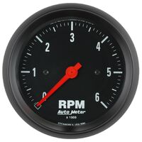 3-3/8" In-Dash Tachometer 0-6,000 RPM Z-Series