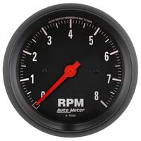 3-3/8" In-Dash Tachometer 0-8,000 RPM Z-Series