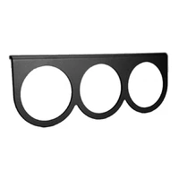 Gauge Mounting Panel Triple 2-5/8" Black Aluminum