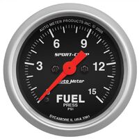 2-1/16" Fuel Pressure 0-15 PSI Stepper Motor Sport-Comp