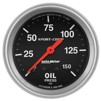 2-5/8" Oil Pressure 0-150 PSI Mechanical Sport-Comp
