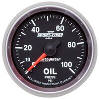 2-1/16" Oil Pressure 0-100 PSI Mechanical Sport-Comp II