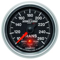 2-1/16" Transmission Temperature w/Peak & Warn 100-260 °F Stepper Motor Sport-Comp II
