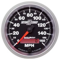 3-3/8" Speedometer 0-160 MPH Electric Sport-Comp II