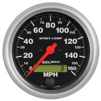 3-3/8" Speedometer 0-160 MPH Electric Sport-Comp
