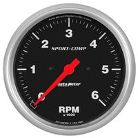 5" In-Dash Tachometer 0-6,000 RPM