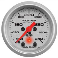 2-1/16" Oil Temperature w/Peak & Warn 100-340 °F Stepper Motor Ultra-Lite