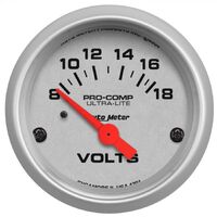 2-1/16" Voltmeter 8-18V Air-Core Ultra-Lite