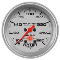 2-5/8" Water Temperature w/Peak & Warn 100-260 °F Stepper Motor Ultra-Lite