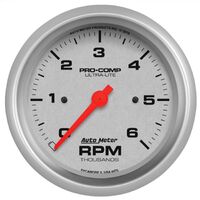 3-3/8" In-Dash Tachometer 0-6,000 RPM Ultra-Lite