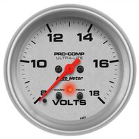 2-5/8" Voltmeter w/Peak & Warn 8-18V Digital Stepper Motor Ultra-Lite