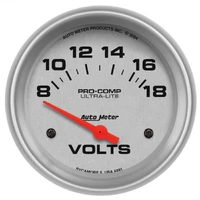 2-5/8" Voltmeter 8-18V Air-Core Ultra-Lite