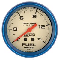 2-5/8" Fuel Pressure 0-15 PSI Mechanical Ultra-Nite