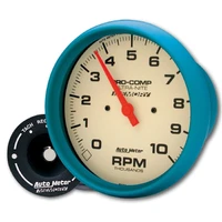 5" In-Dash Tachometer 0-10,000 RPM Ultra-Nite