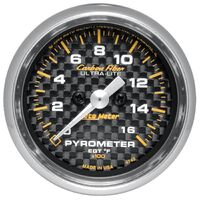 2-1/16" Pyrometer 0-1600 °F Stepper Motor Carbon Fiber