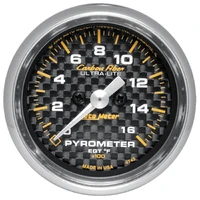 2-1/16" Pyrometer 0-1600 °F Stepper Motor Carbon Fiber