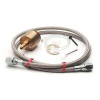 Fuel Pressure Isolator Kit for 100 PSI Gauges Brass Incl. 4Ft. #4 Braided Stainless Line
