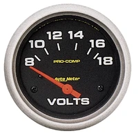2-5/8" Voltmeter 8-18V Air-Core Pro-Comp