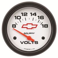 2-5/8" Voltmeter 8-18V Chevy Red Bowtie
