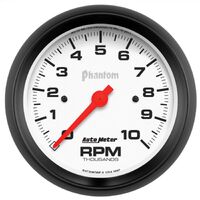 3-3/8" In-Dash Tachometer 0-10,000 RPM Phantom