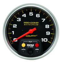 Tachometer 5" 0-10,000 RPM In-Dash W/Peak Memory Pro-Comp