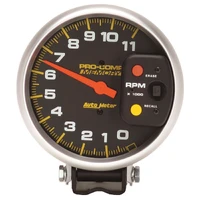 5" Tachometer 0-11,000 RPM Pedestal W/Peak Memory Pro-Comp