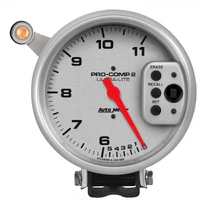5" Tachometer 0-11,000 RPM Pedestal w/Quick Lite Dual Range W/Peak Memory Ultra-Lite