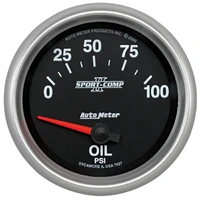 2-5/8" Oil Pressure 0-100 PSI Air-Core Sport-Comp II