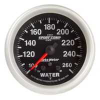 2-5/8" Water Temperature w/Peak & Warn 100-260 °F Stepper Motor Sport-Comp II