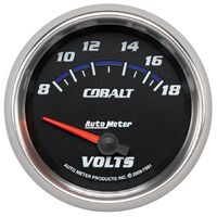 2-5/8" Voltmeter 8-18V Air-Core Cobalt