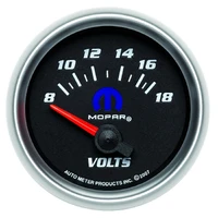 2-1/16" Voltmeter 8-18V Air-Core Black Mopar