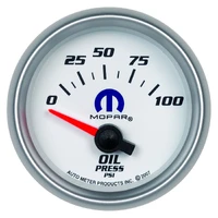 2-1/16" Oil Pressure 0-100 PSI Air-Core White Mopar
