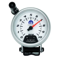 3-3/4" Pedestal Tachometer 0-10,000 RPM White Mopar