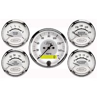 5 Pc. Gauge Kit 3-1/8" & 2-1/16" Electric Speedometer Ford Masterpiece