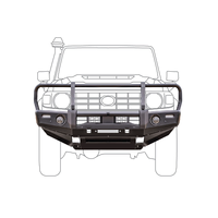 Deluxe Commercial Bull Bar - Black (Landcruiser 84-07)